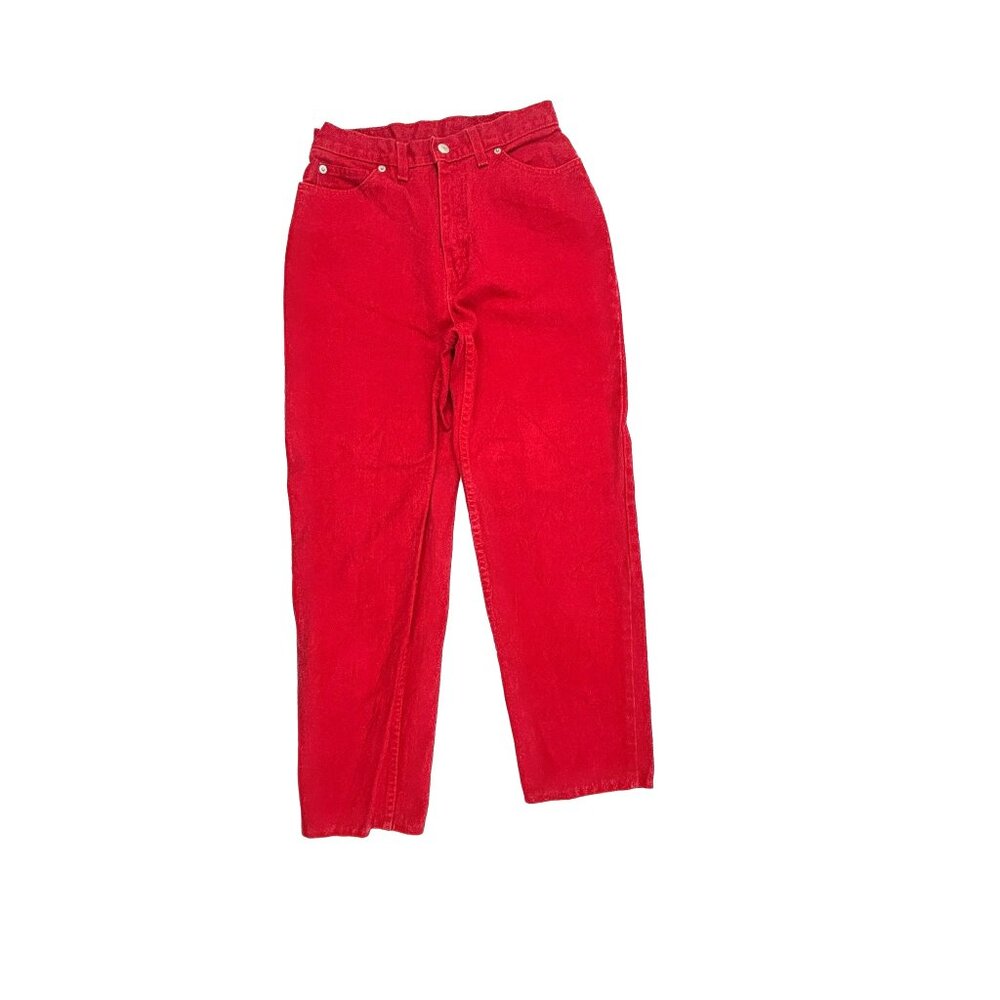 Faded Glory Straight Leg Crop Women's size 10 Red Denim Jeans